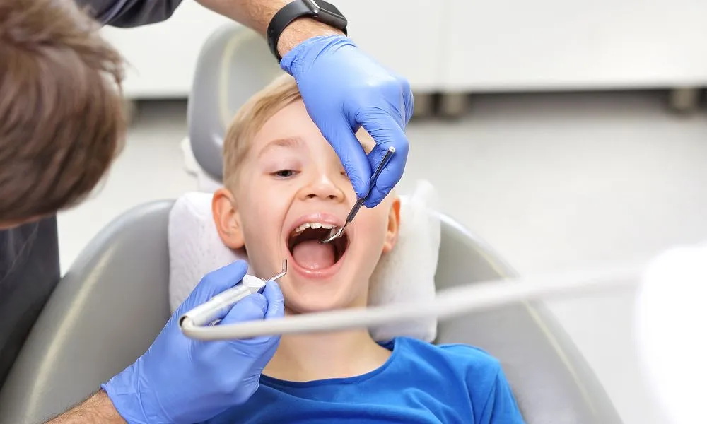 Child at dentist appointment in Macedonia OH